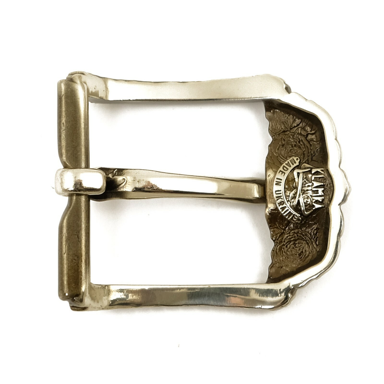 German silver belt buckle Skulls and Roses, handmade pin type skulls buckle
