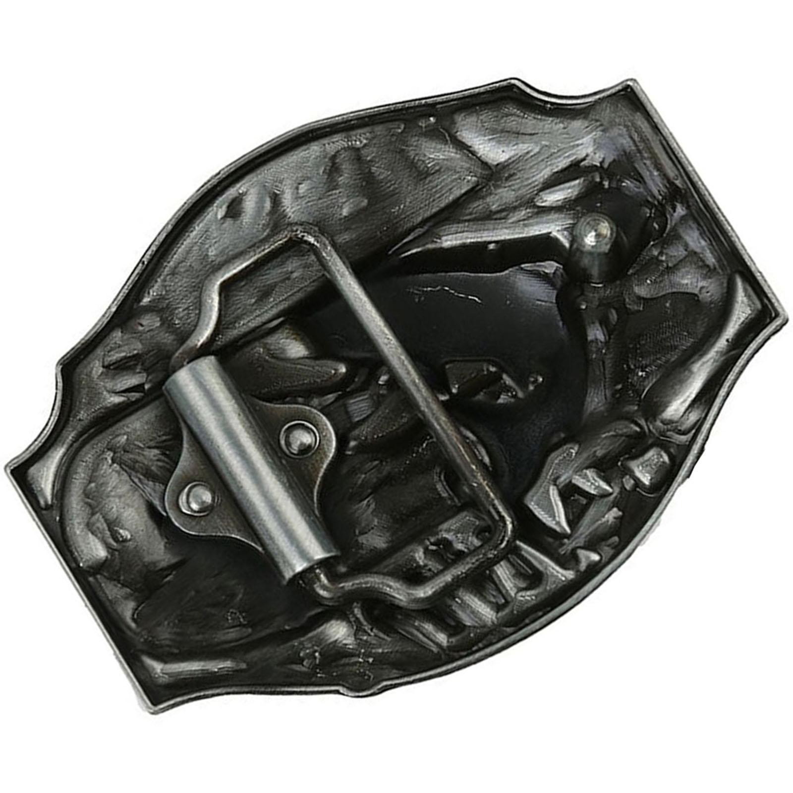 Novelty Enamel Fishing Belt Buckle Western Cowboy Buckle Metal Vintage Mens
