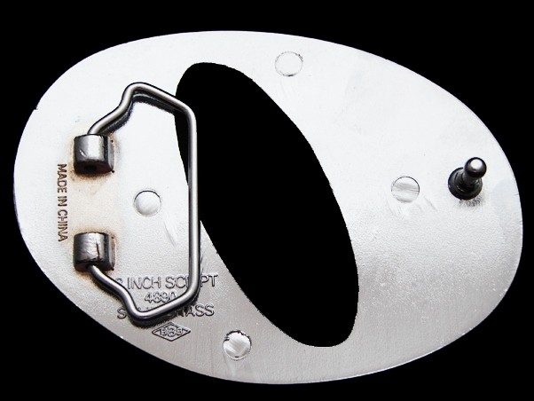 MH09144 *NOS* 2003 CUT-OUT INITIAL **0** CHROME OVER SOLID BRASS BELT BUCKLE