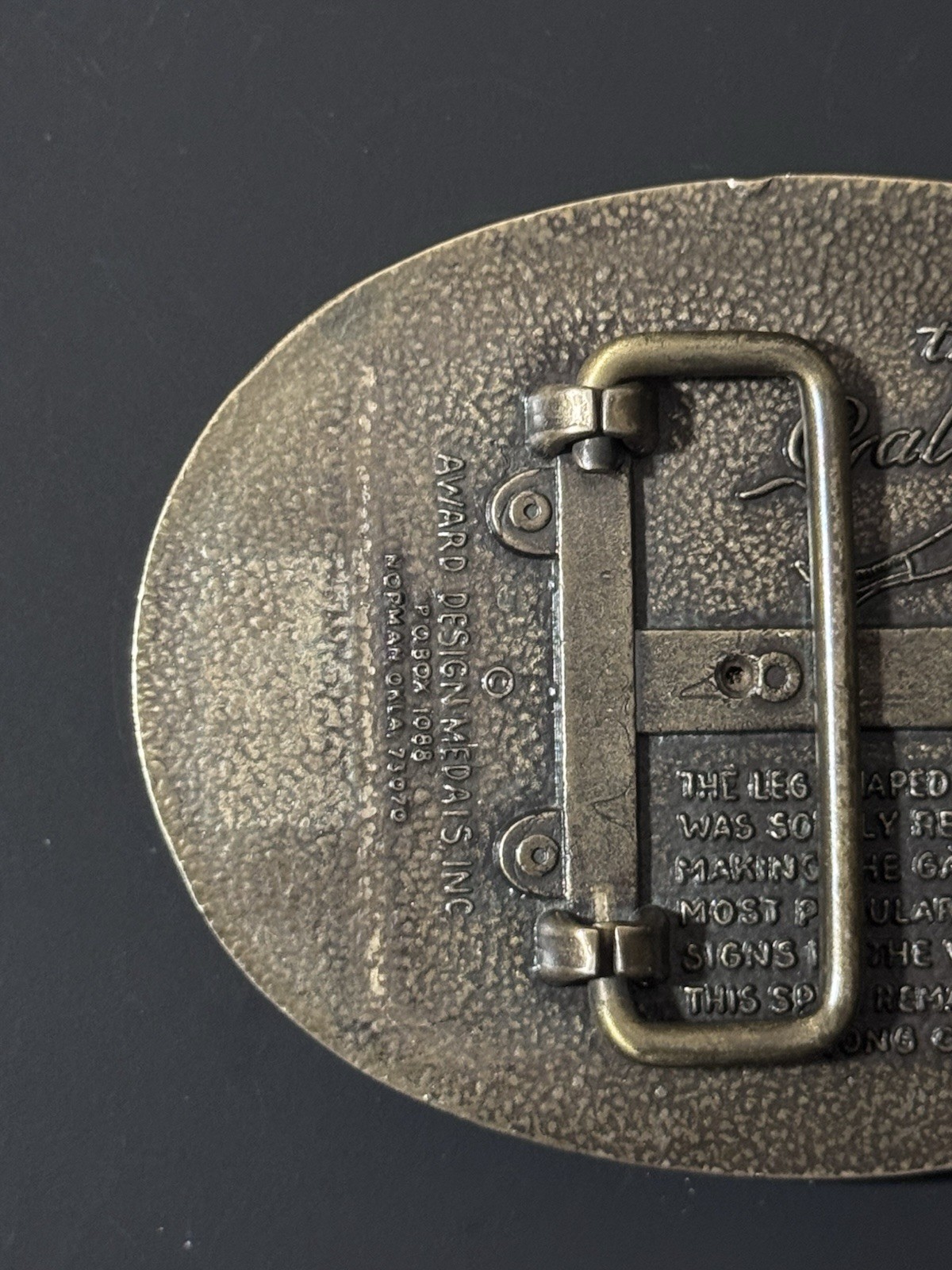 Vintage The Gal Leg Spinning Roulette Wheel Belt Buckle