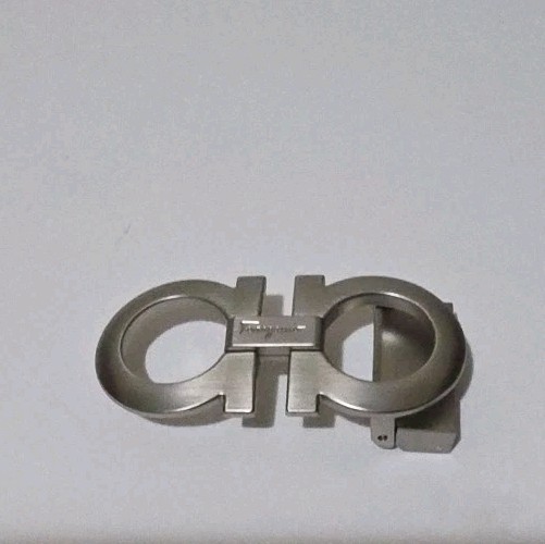 AUTH. SALVATORE FERRAGAMO SILVER GANCINI BELT BUCKLE FOR 1.3&Prime; WIDE BELT STRAP