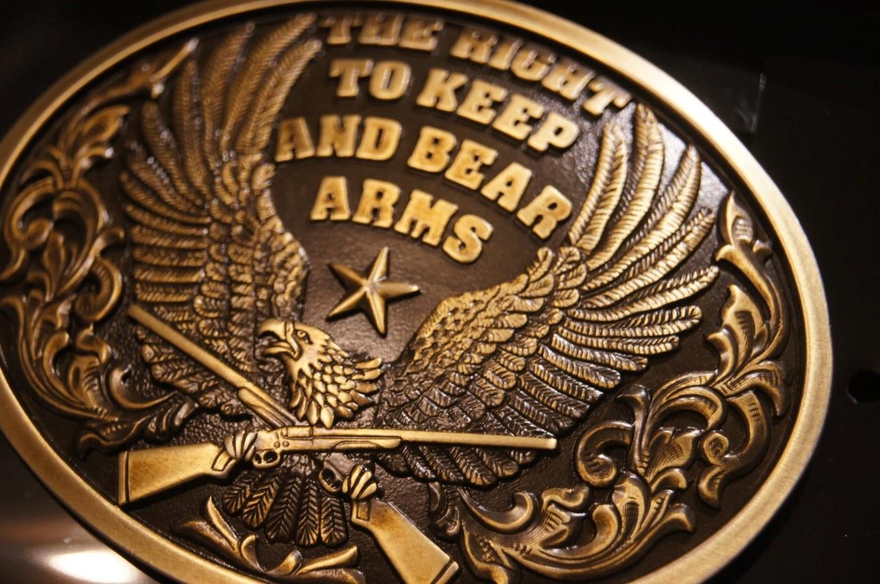 Nocona Belt Buckle Eagle The Right To Keep and Bear Arms 37964