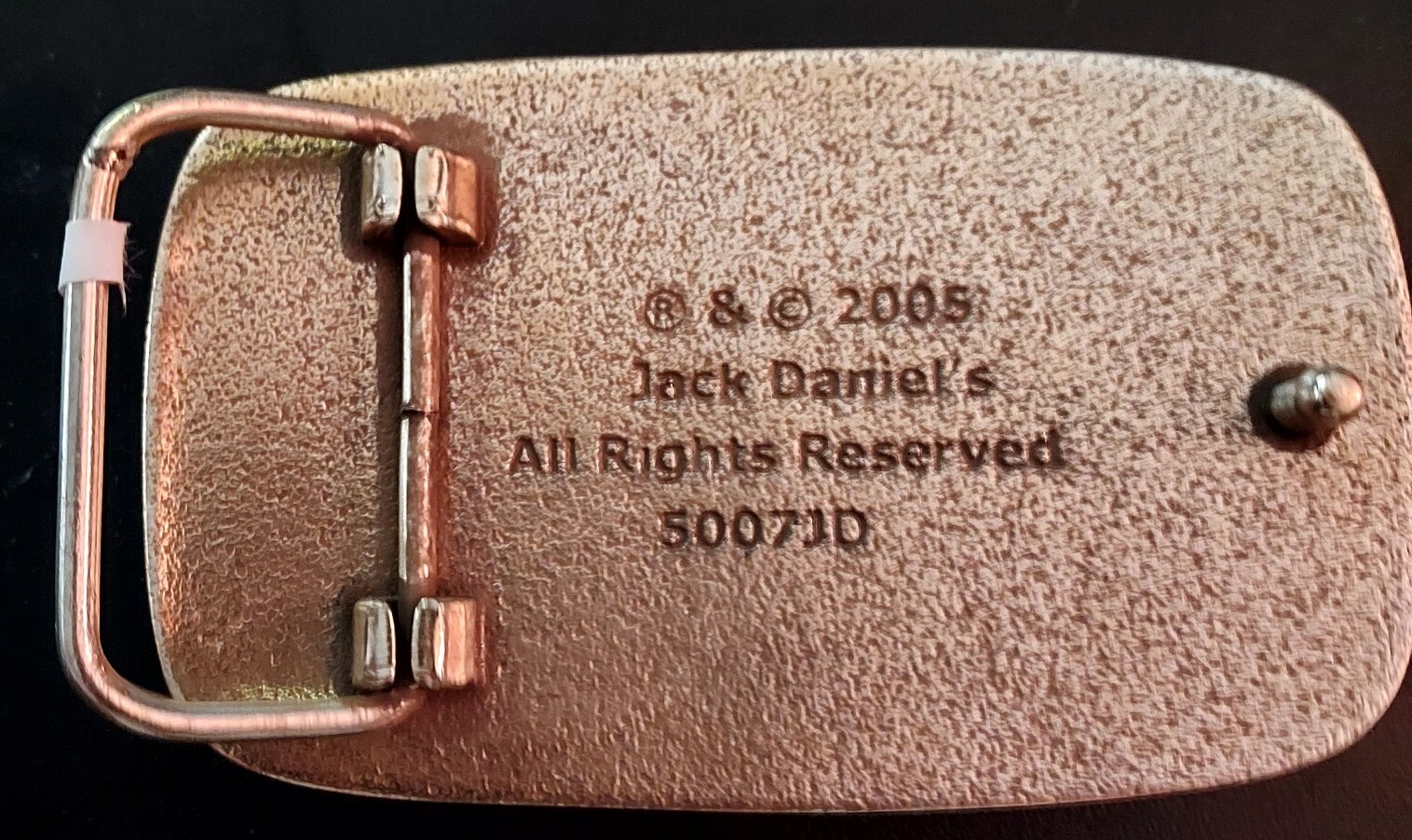 JACK DANIELS Old No. 7 Western Cowboy Silver Pewter Motorcycle Belt Buckle 2005