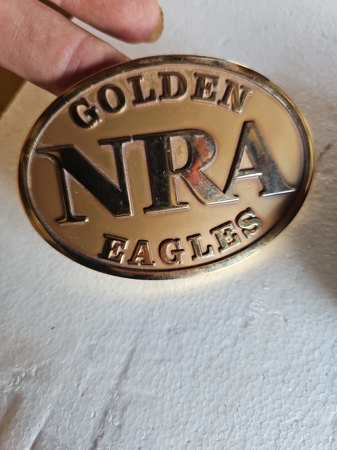 Golden Eagles NRA Belt Buckle In original Box,