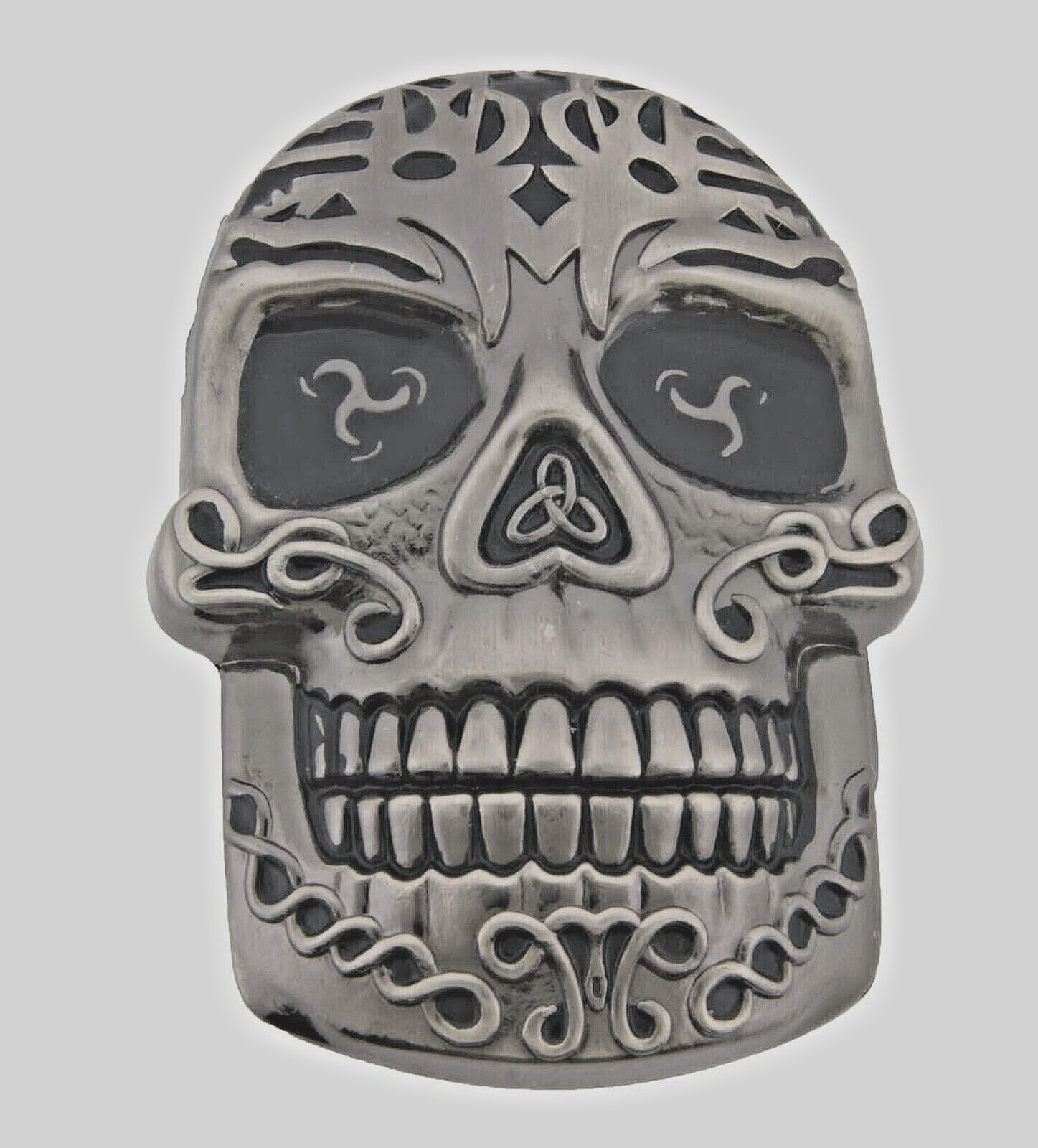 Skull Belt Buckles Tribal Metal Vintage Antique Halloween Party Costume Skeleton