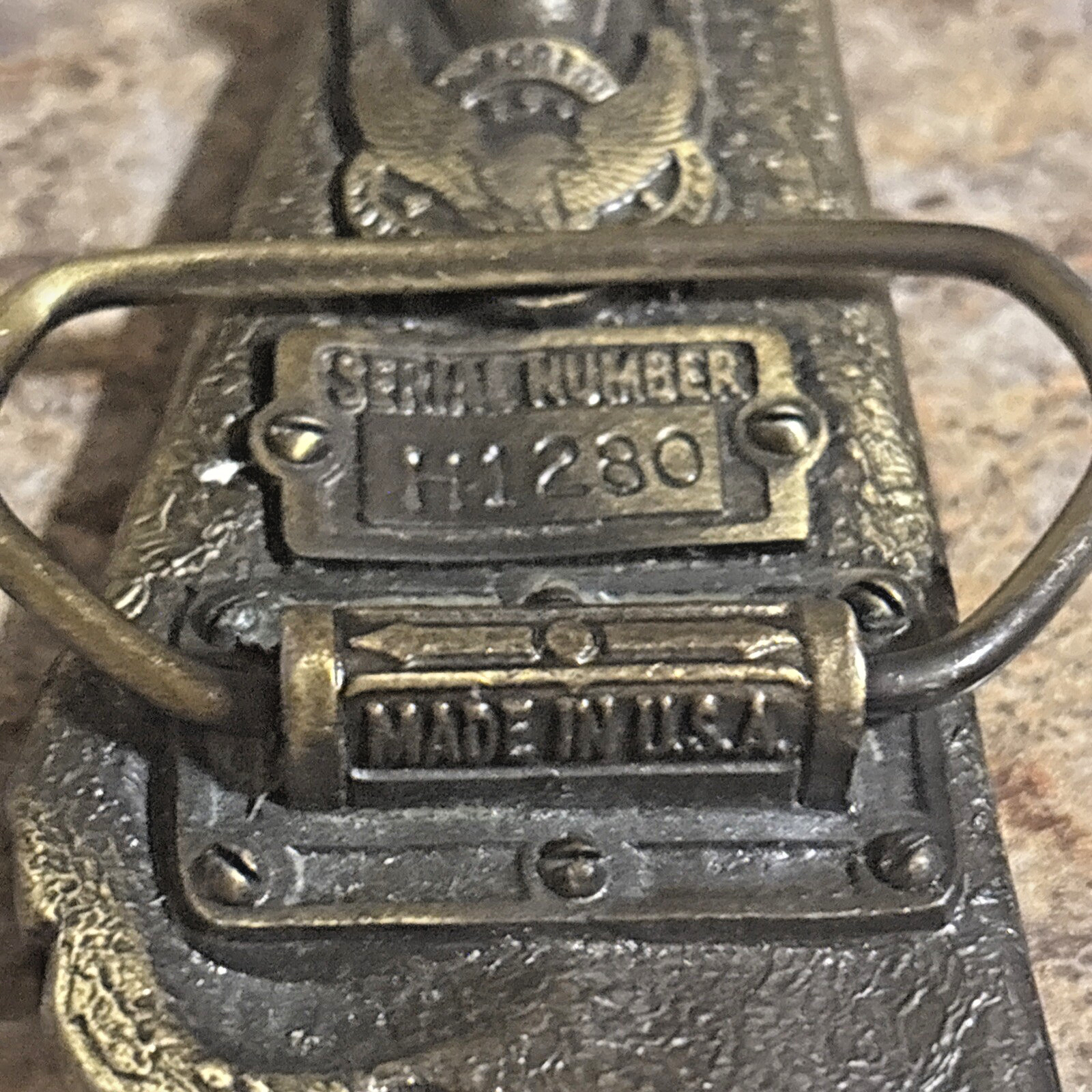1984 SOUTHERN PACIFIC Train Brass Belt Buckle