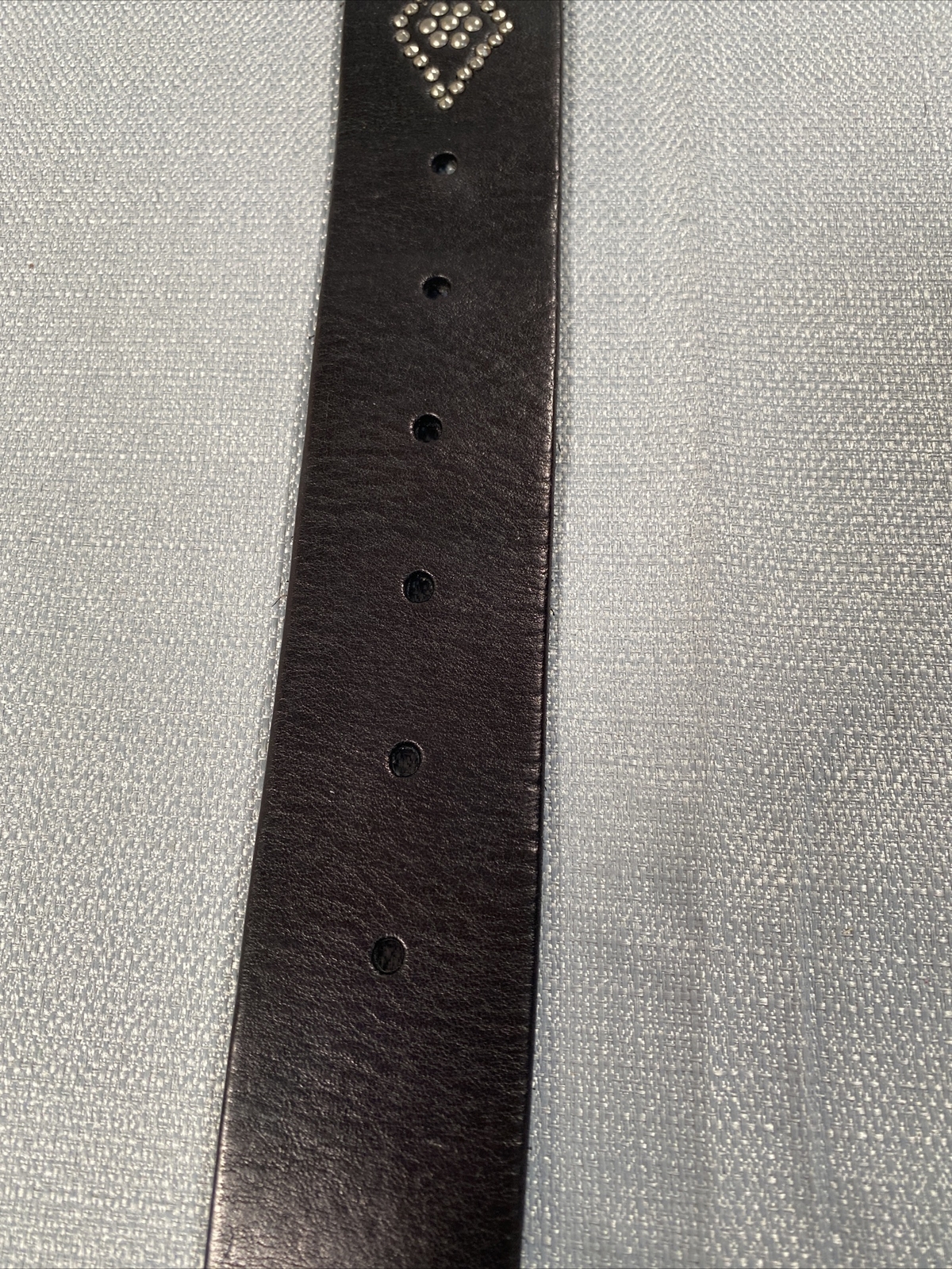 Express Womens Belt M Italian Leather Jeweled Single Tongue Buckle
