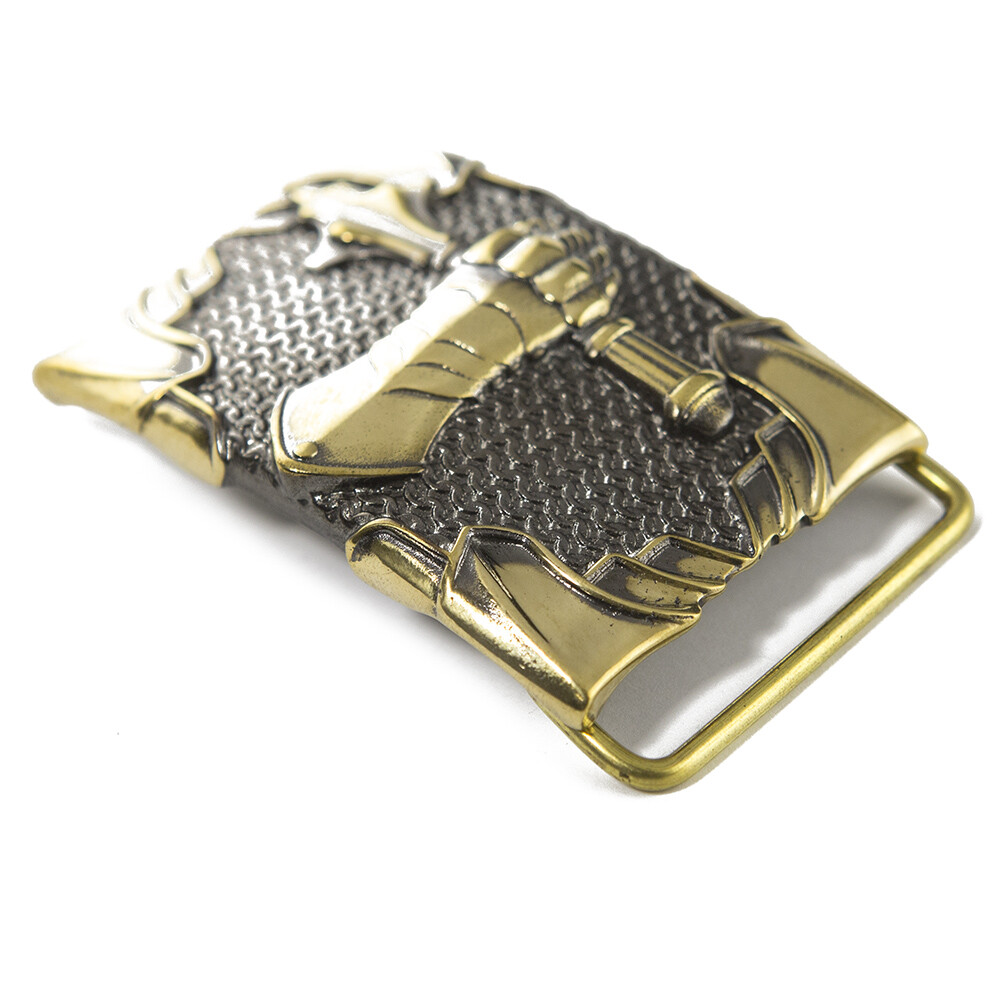 Military belt buckle Steel fist, Medieval, Military belt buckle; Armored buckle
