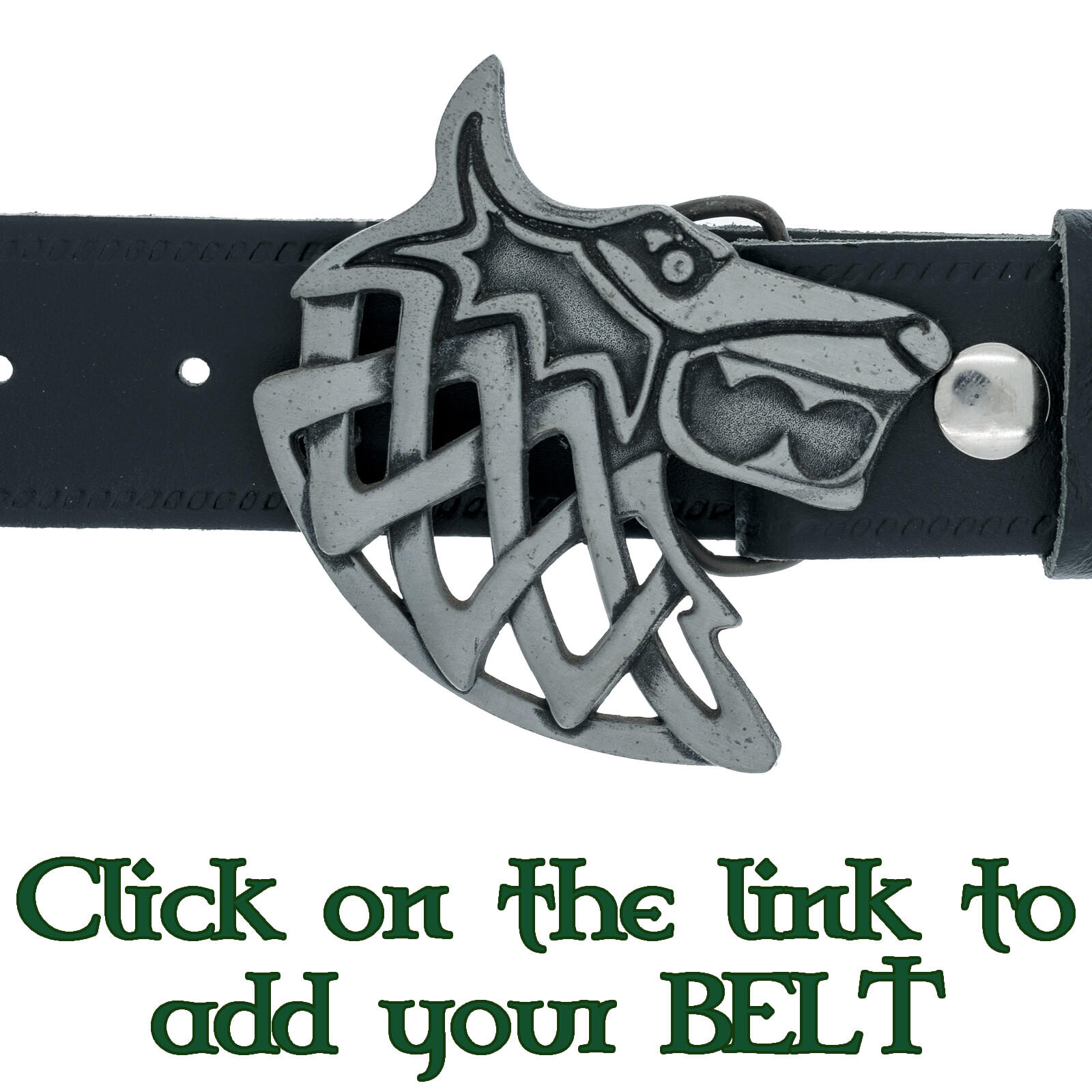 Celtic Wolf Belt Buckle Biker Wild Fox Coyote Viking Mjolnir Pagan