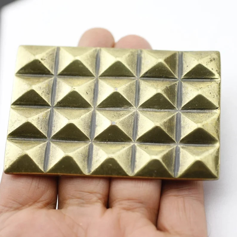 Vintage Chocolate Bar Design Metal Antique Brass Effect Belt Buckle
