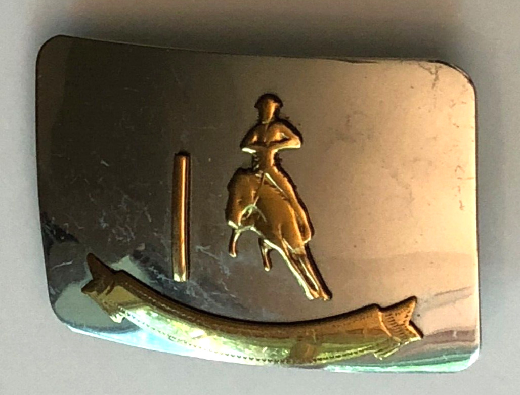 Vintage Handcrafted handmade Silver Horse Pony Cowboy Belt Buckle