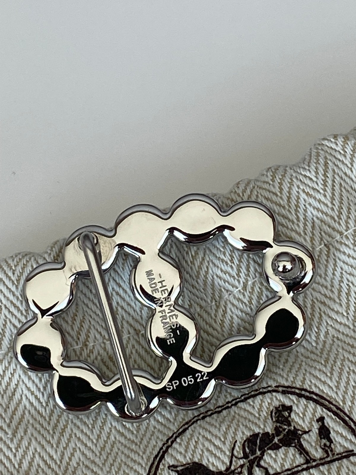 H 24mm Silver Belt buckle