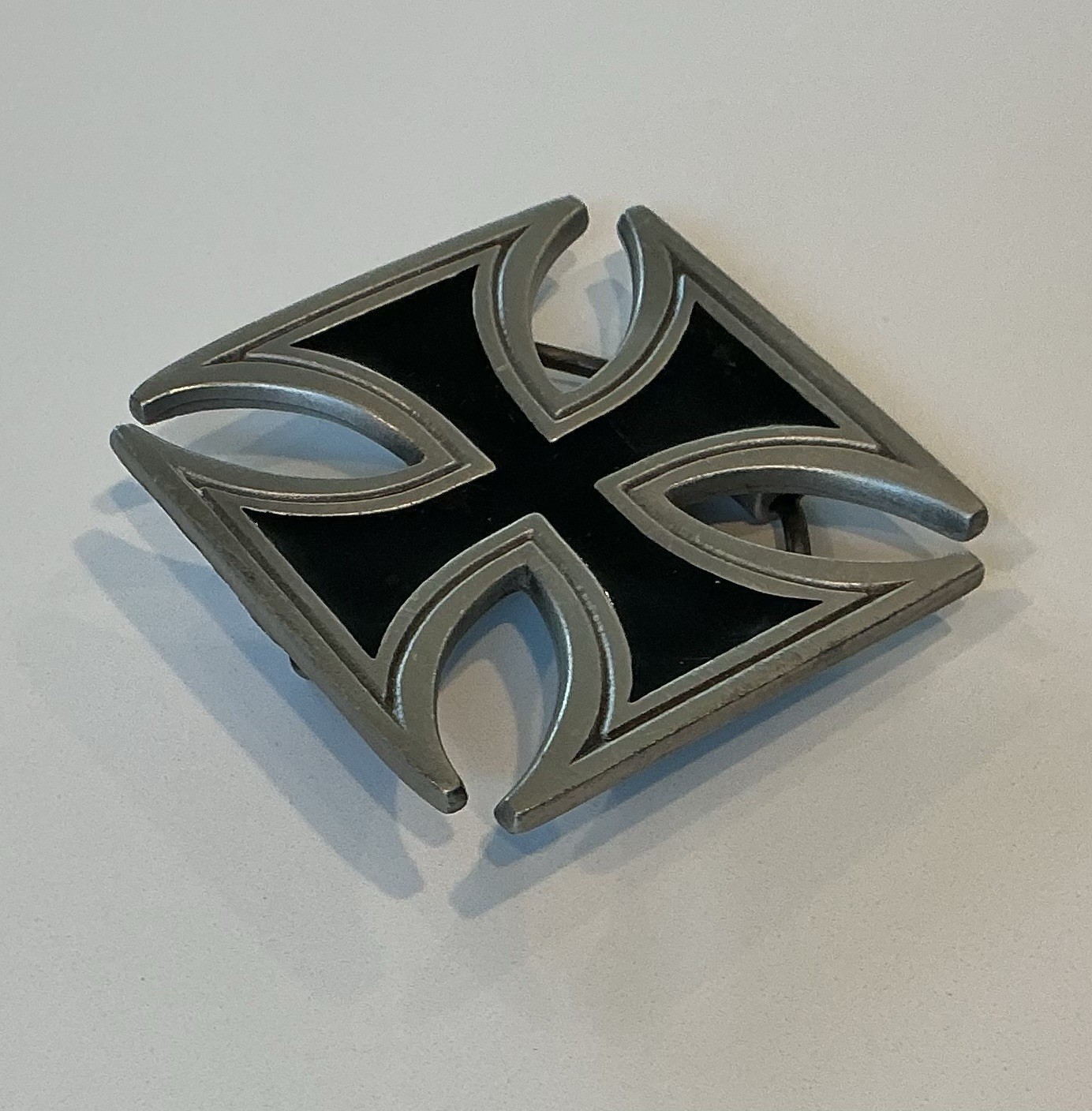 IRON CROSS BELT BUCKLE maltese cross chopper motorcycle outlaw biker buckle