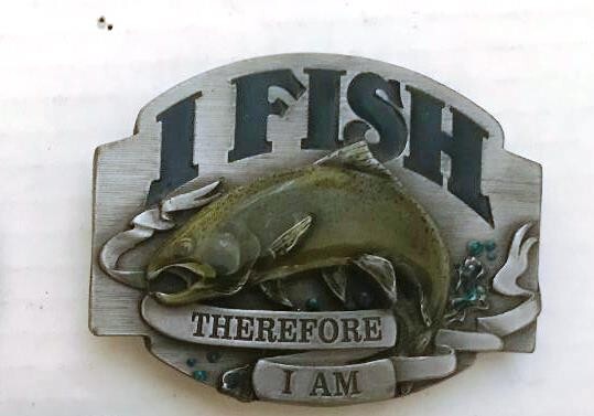 BELT BUCKLE « I FISH THEREFORE I AM »