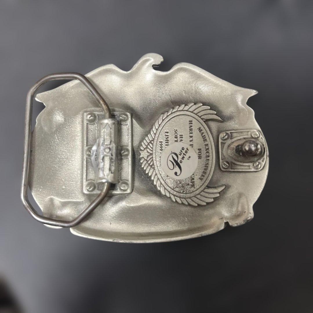 Harley-Davidson Belt Buckle Vintage LAS VEGAS BIKE The American flag Pure Pewter