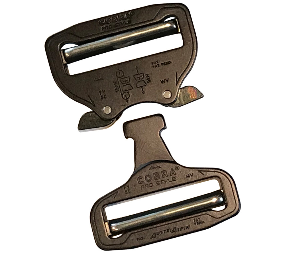 AustriAlpin 50mm Cobra Buckle Quick Release Dual Adjustable No Sew for Duty Belt