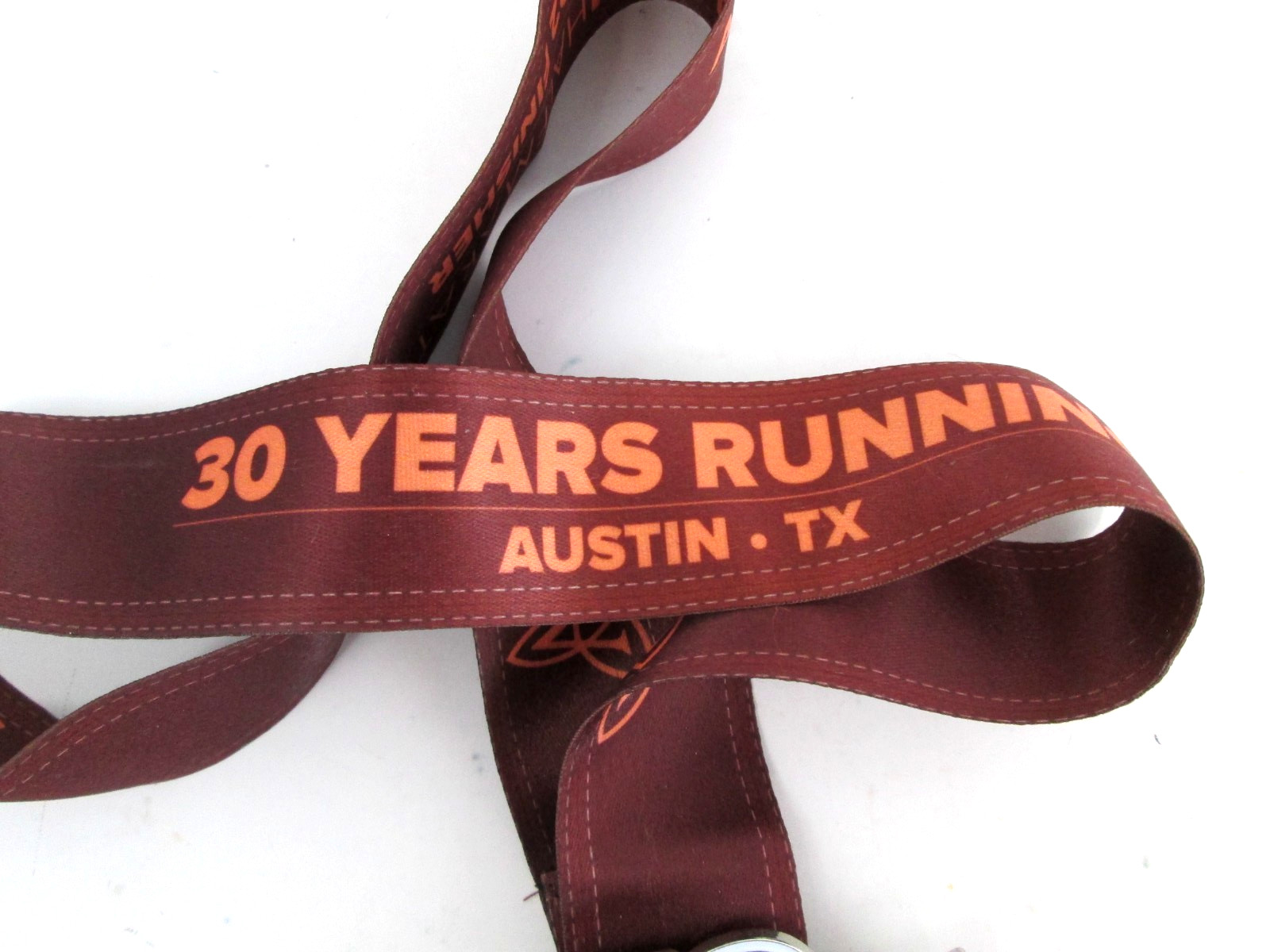 2022 Austin Half Marathon Belt Buckle w Lanyard Ribbon Running Texas Finisher