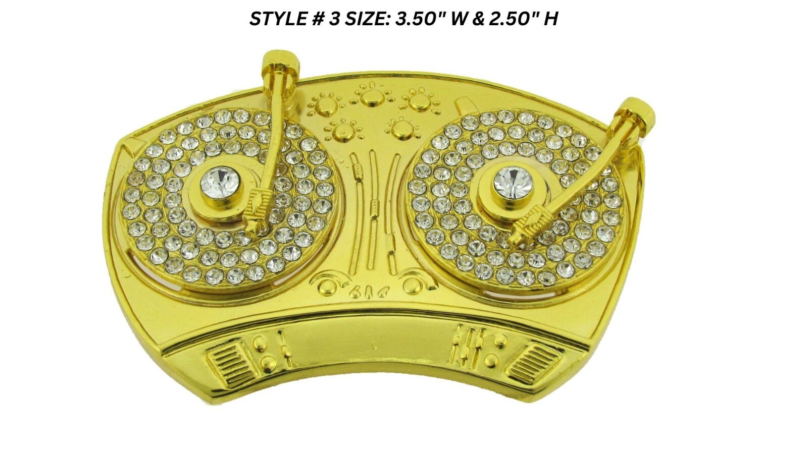DISCO MENS ROCK REBEL Retro Turntable Belt Buckles Blaster Radio Dj Ghetto Music