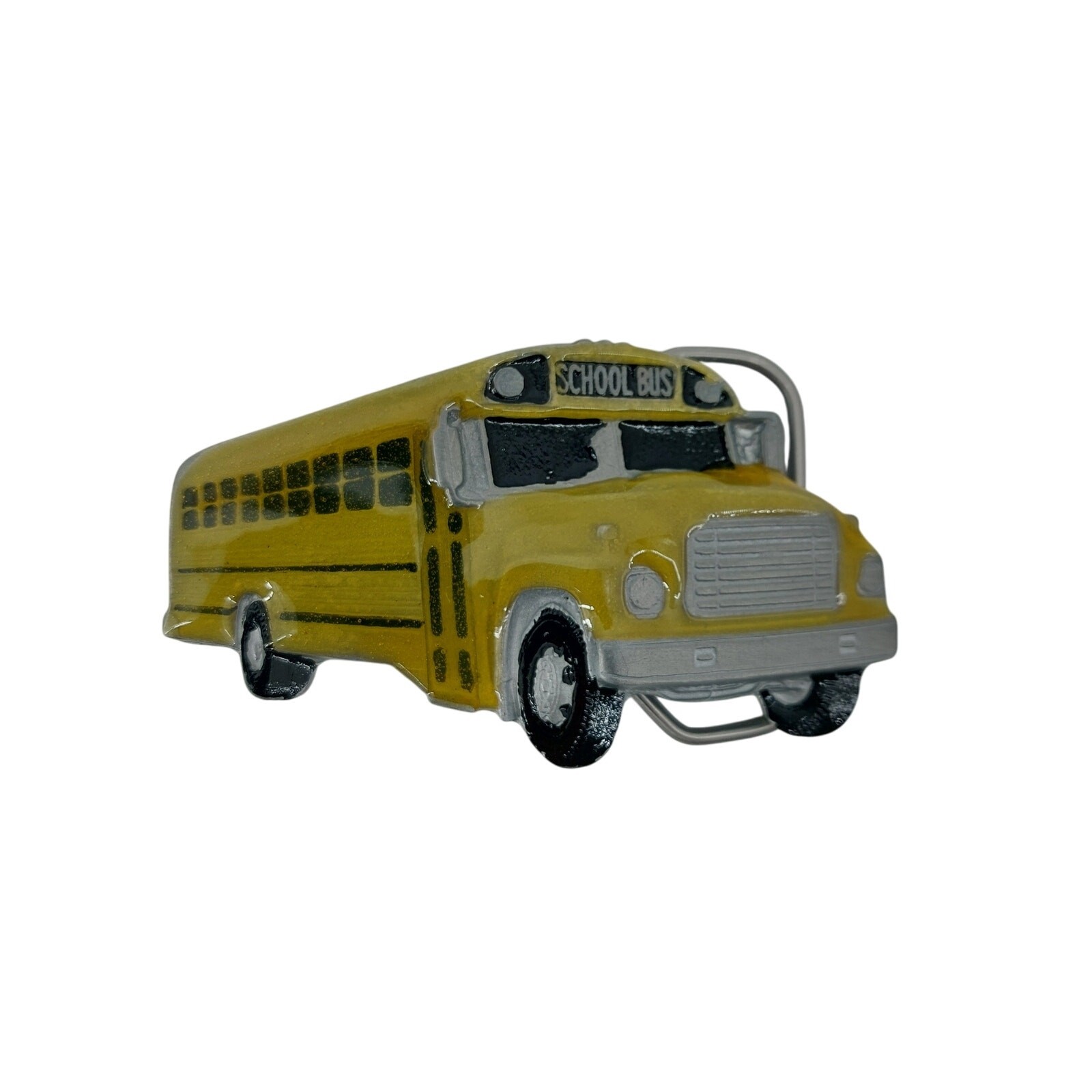 Great American Buckle Belt Buckle Yellow Enamel School Bus Transport