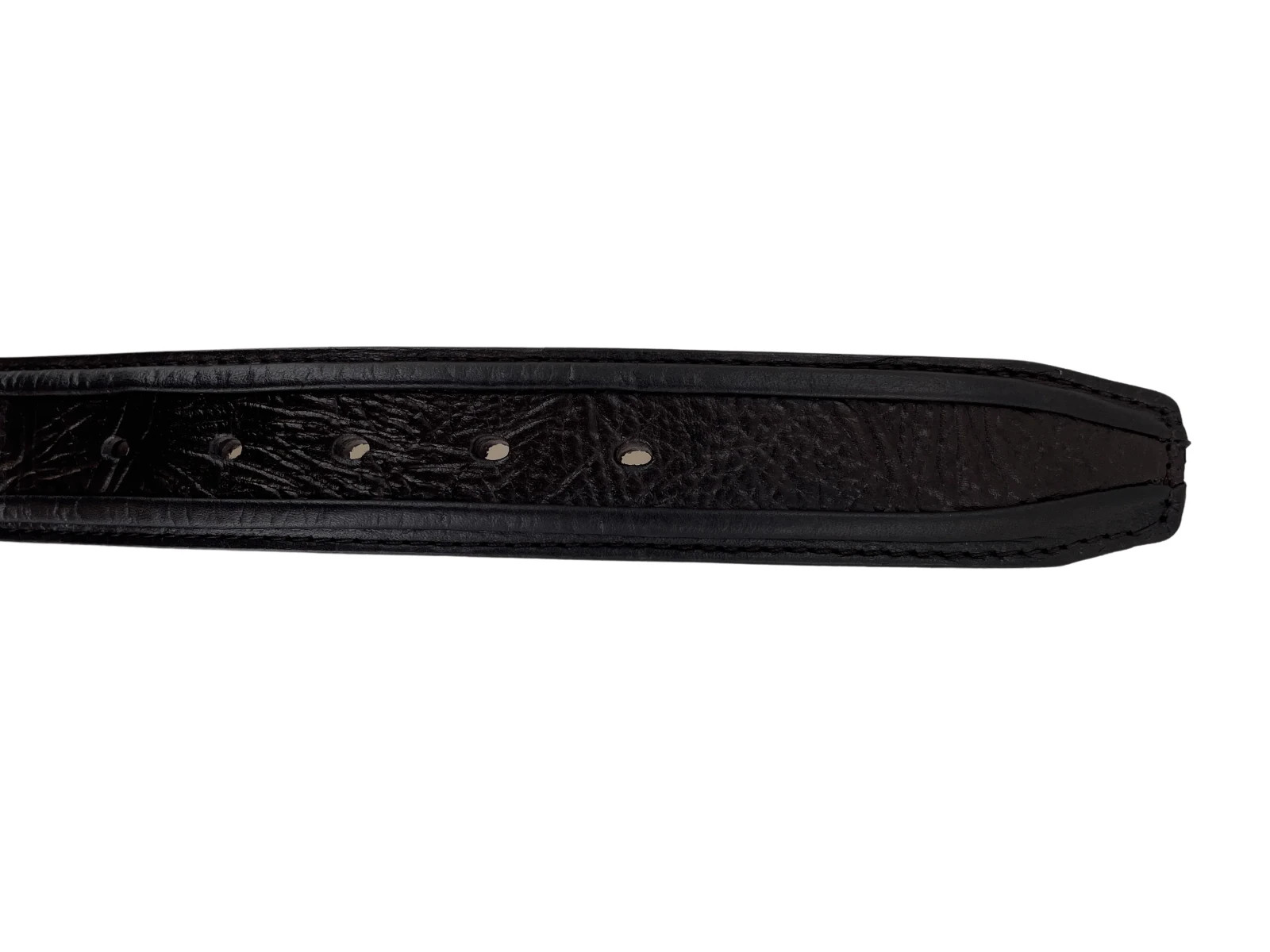 Genuine Leather Shark Skin Print Western Belt with Removable Buckle – Brown