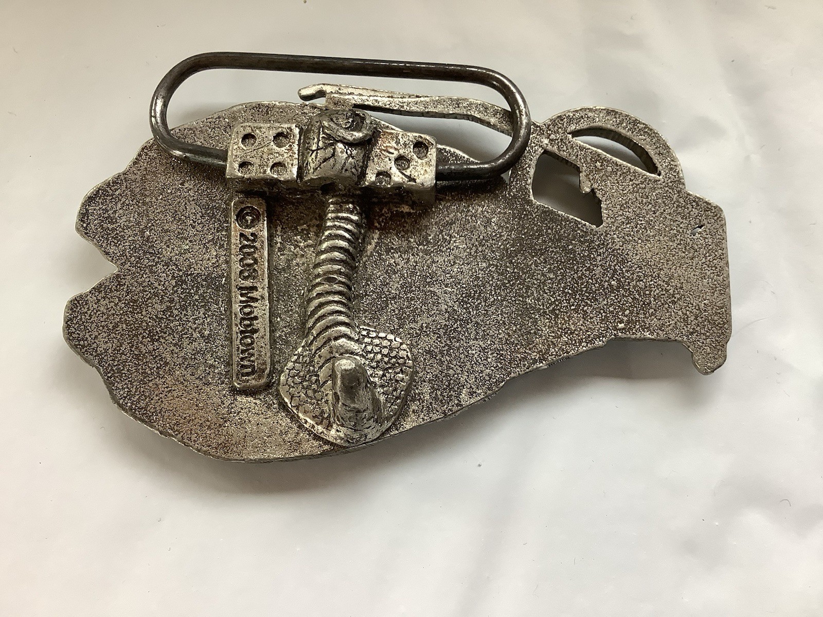Unique Brain Grenade Belt Buckle By Mobtown Silver Tone Cobra Dice