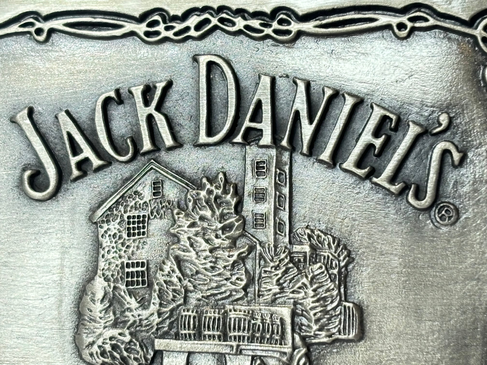 2006 Jack Daniels Belt Buckle Scenes From Lynchburg Tennessee Whiskey In Box