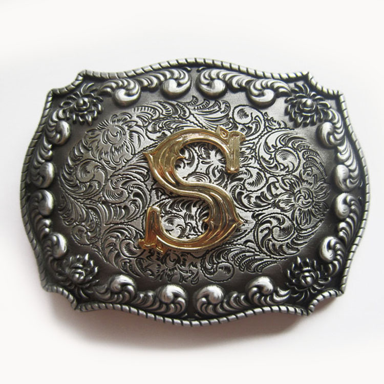 Vintage Style Western Cowboy Cowgirl Letter Belt Buckle also Stock In the US