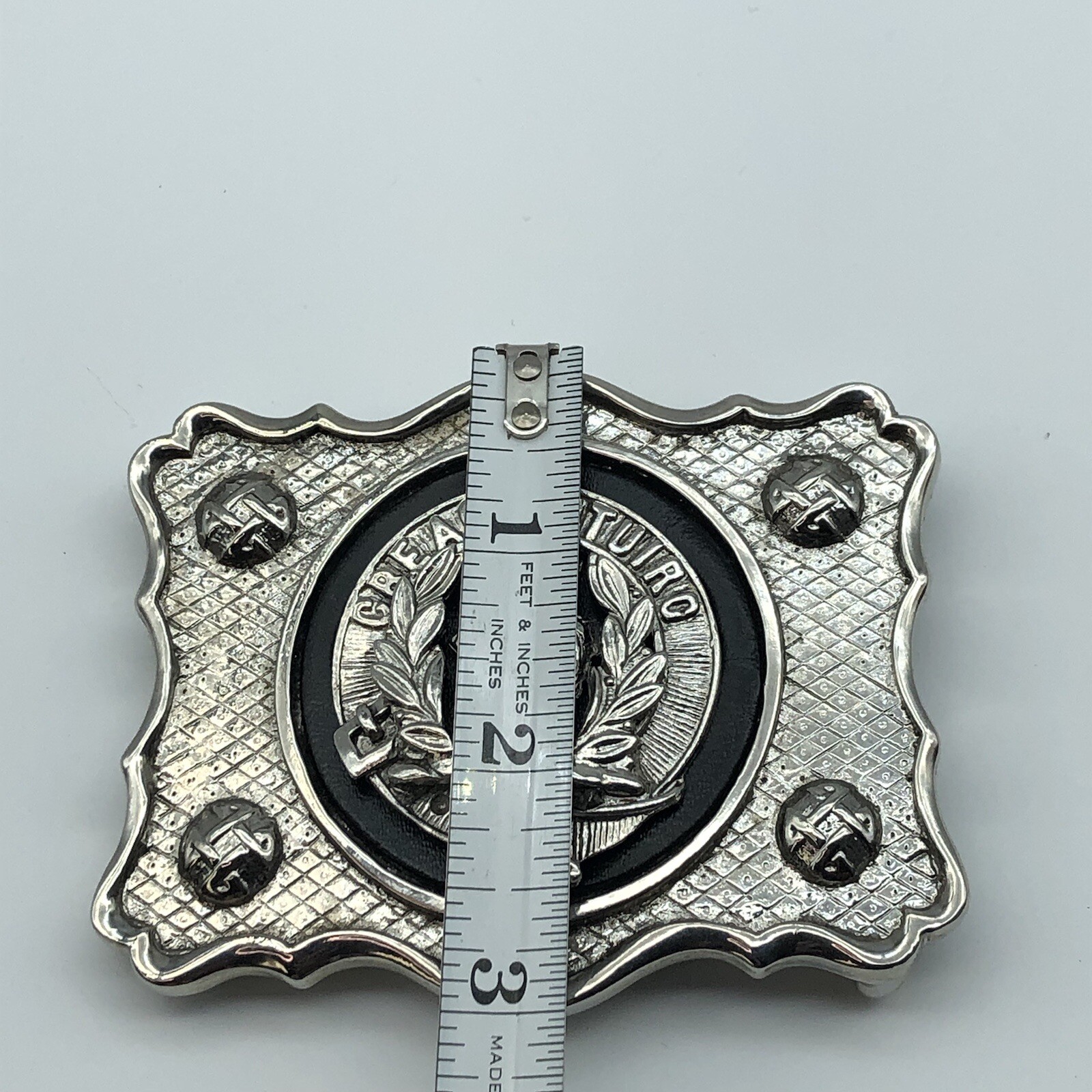 MacLaren Scottish Clan Crest Belt buckle removable pin