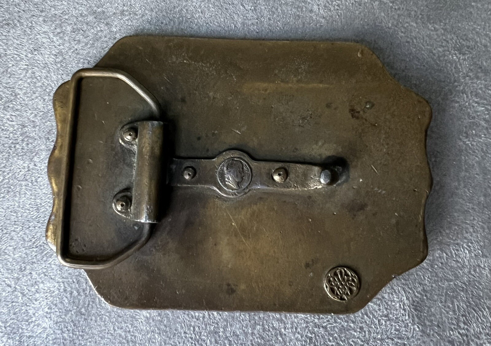 Vintage America&rsquo;s Heroe&rsquo;s Fire Dept, Boston; Brass Belt Buckle (3 3/4&Prime; X 2 3/4&Prime;)