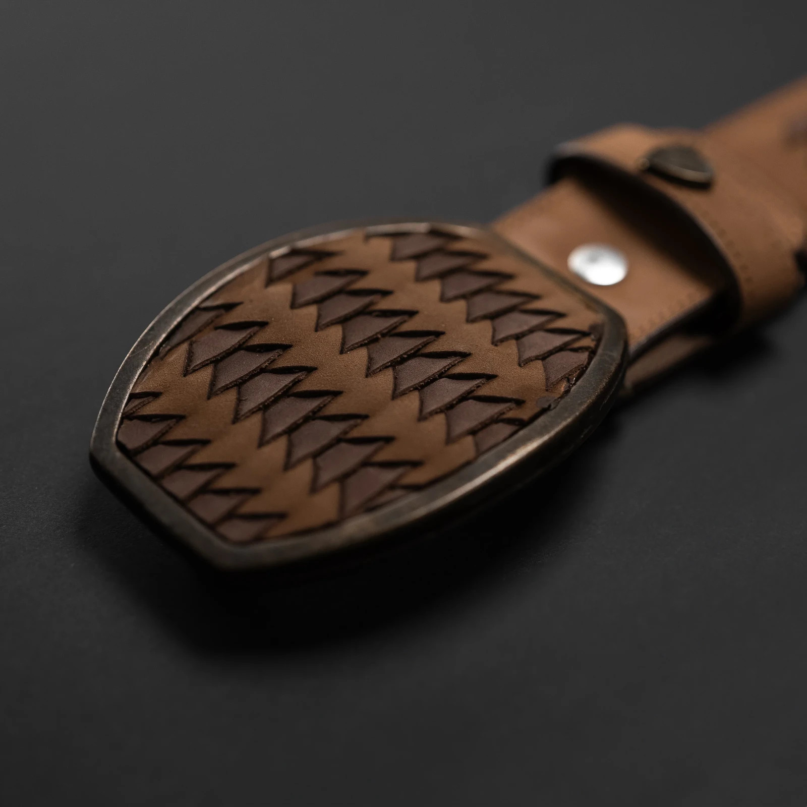 Genuine Braided Petatillo Leather Western Belt with Removable Buckle – Brown