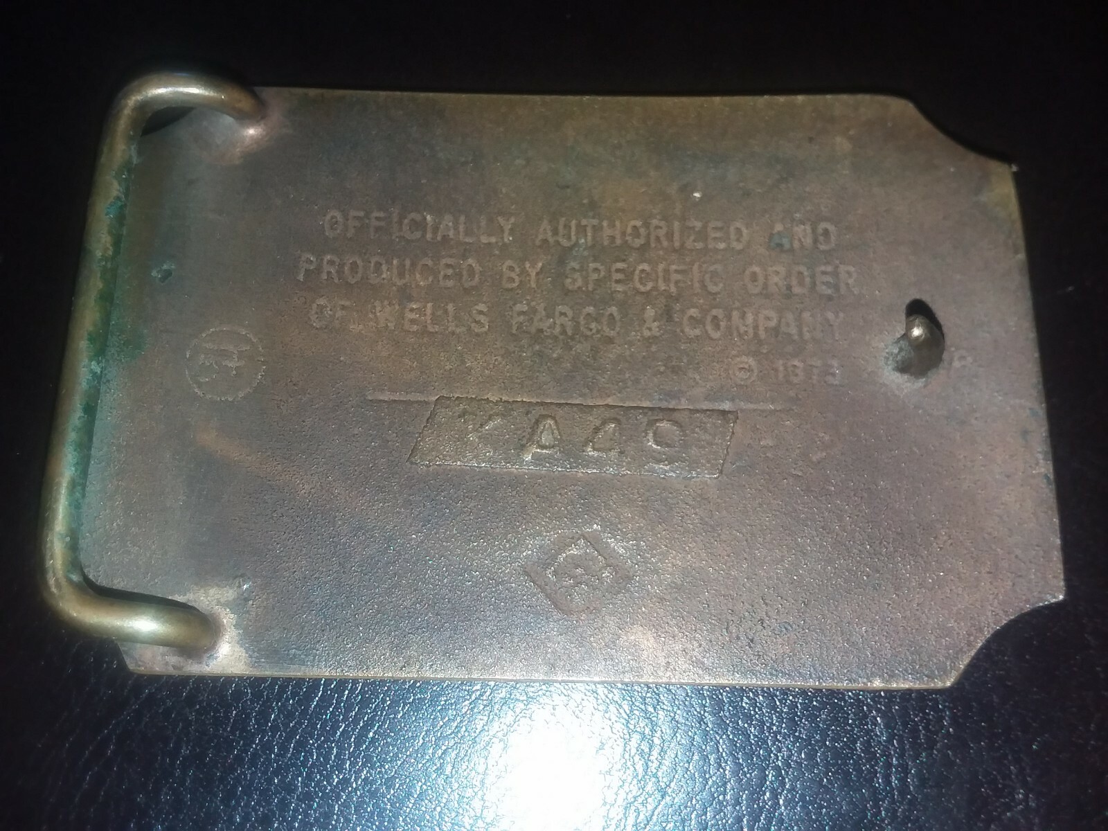 Vintage 1973 Wells Fargo & Co Stage Coach Brass Belt Buckle – BAF – KA49