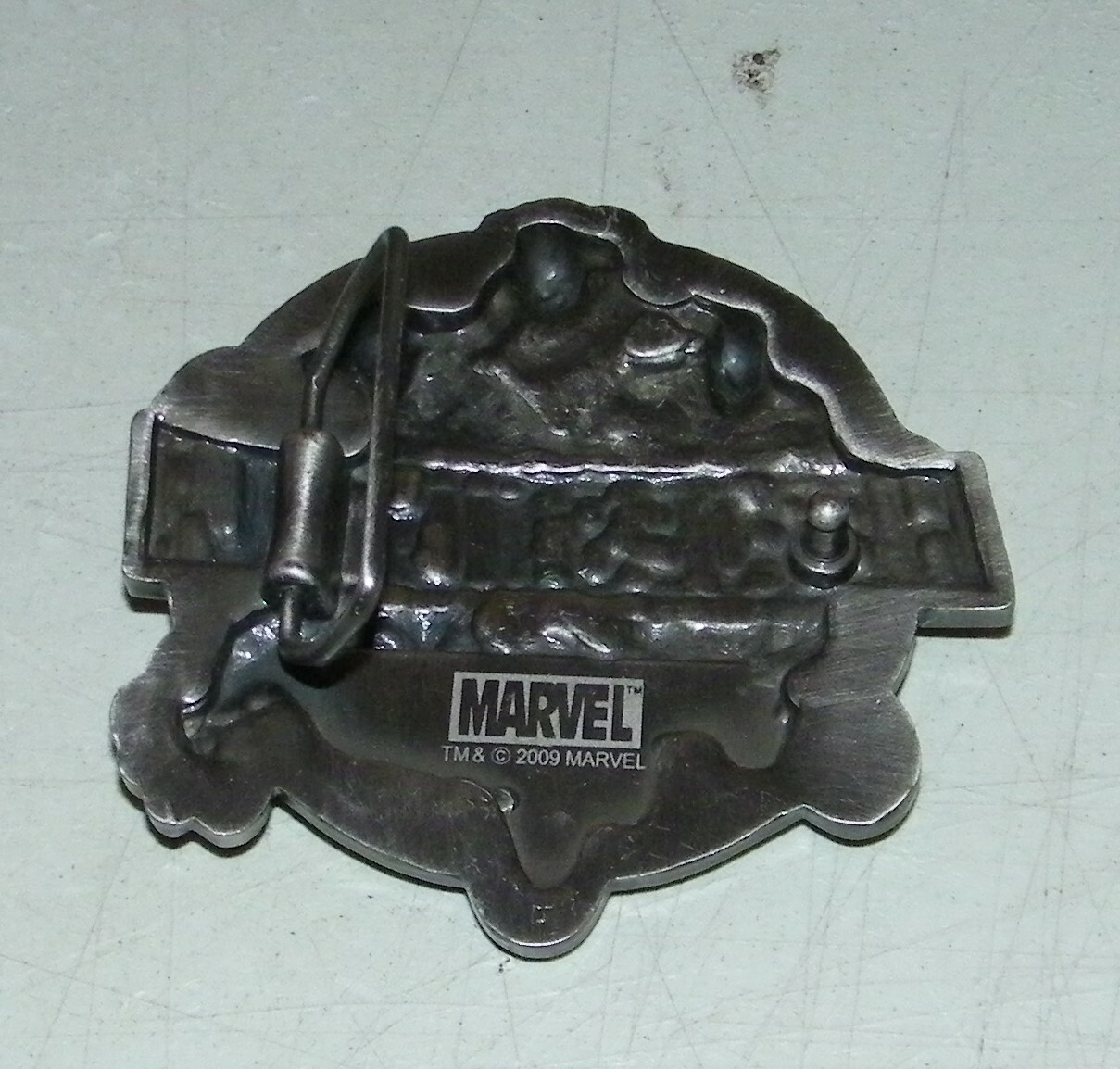 2009 MARVEL Comic HEROES VS VILLAINS Brass BELT BUCKLE Nickel Silver Color E.C.