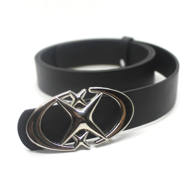 Vintage Cross Metal Waistband Men Women Belt Punk Moon Star Buckle Belt Gothic