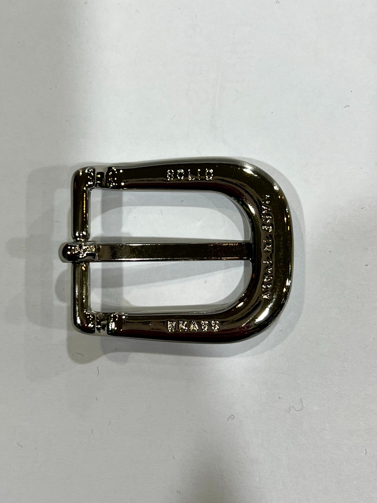 Solid Brass Satin Nickel Belt Buckle Made in Italy Fits 0.98&Prime; Belt Strap