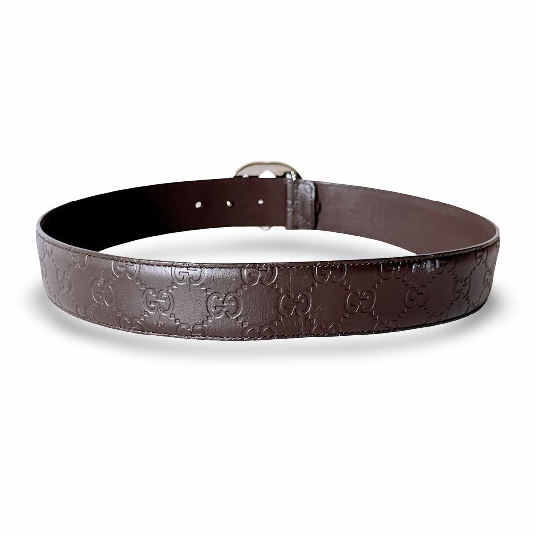 GUCCI Pre-Owned 411924 sima Interlocking Leather Belt