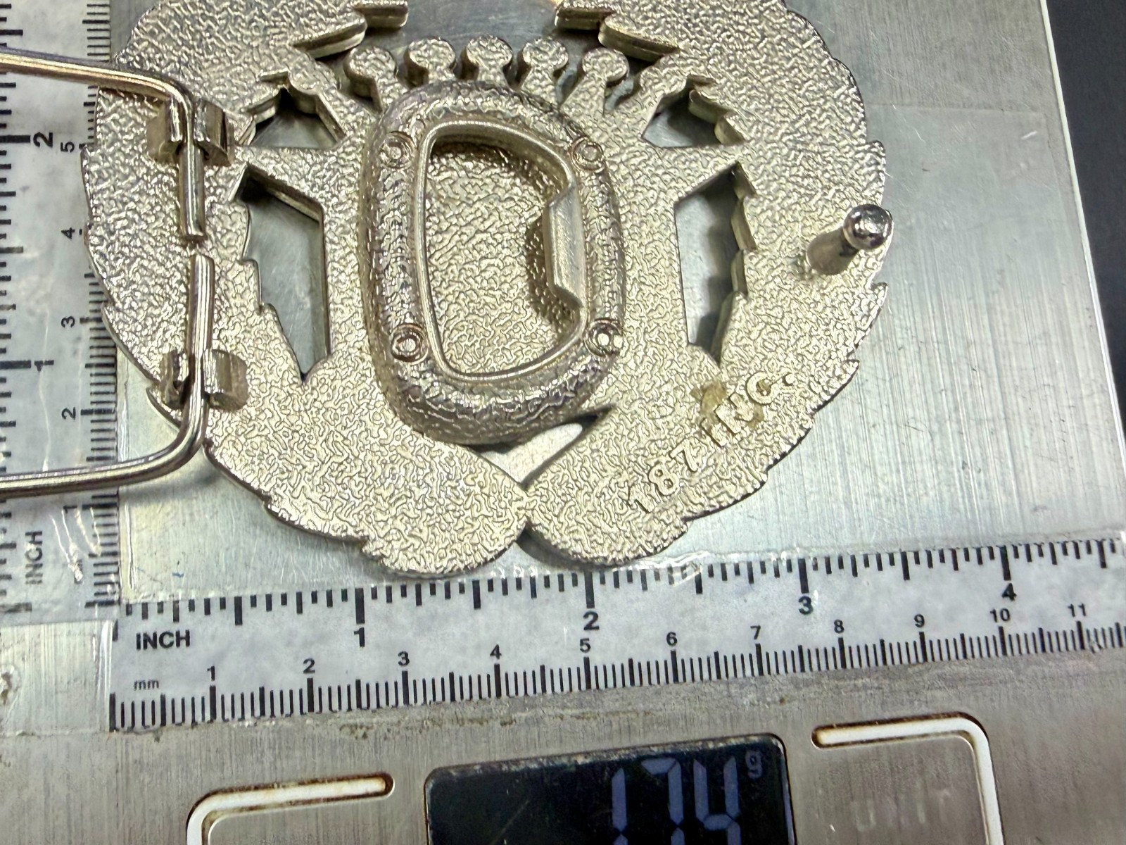 Cadillac Crown Logo Emblem Olive Branches and Flag 90&rsquo;s 187 Inc Belt Buckle