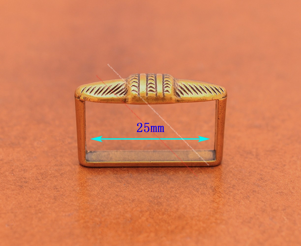 25MM Gold Plated Western Cowboy Prong Leathercraft 3-Piece Set Pin Belt Buckle