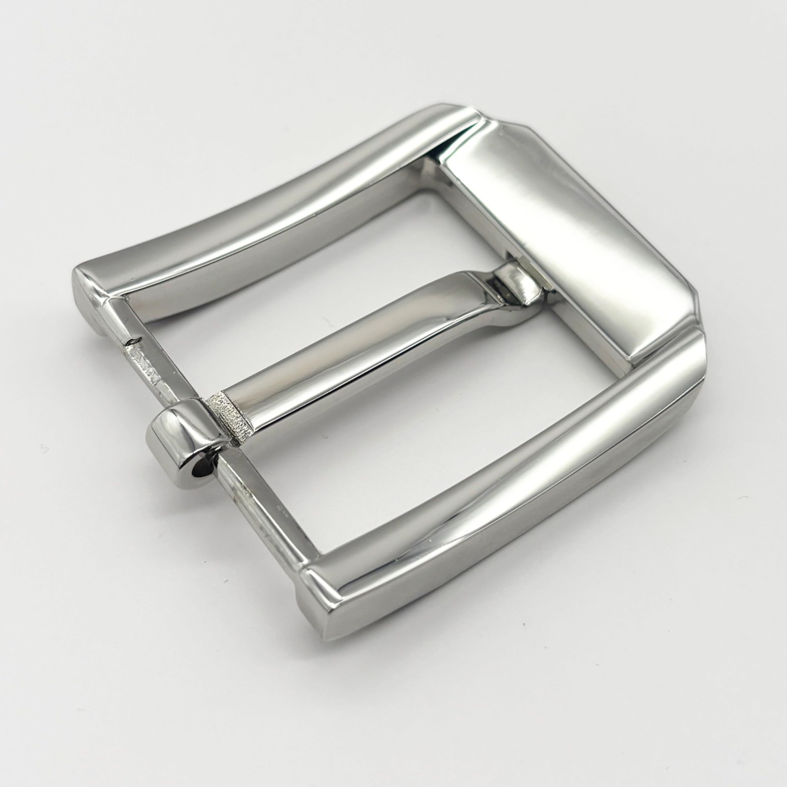 Premium Belt Buckle Men&rsquo;s 40mm Wide Silver Shiny Belt Buckle for …
