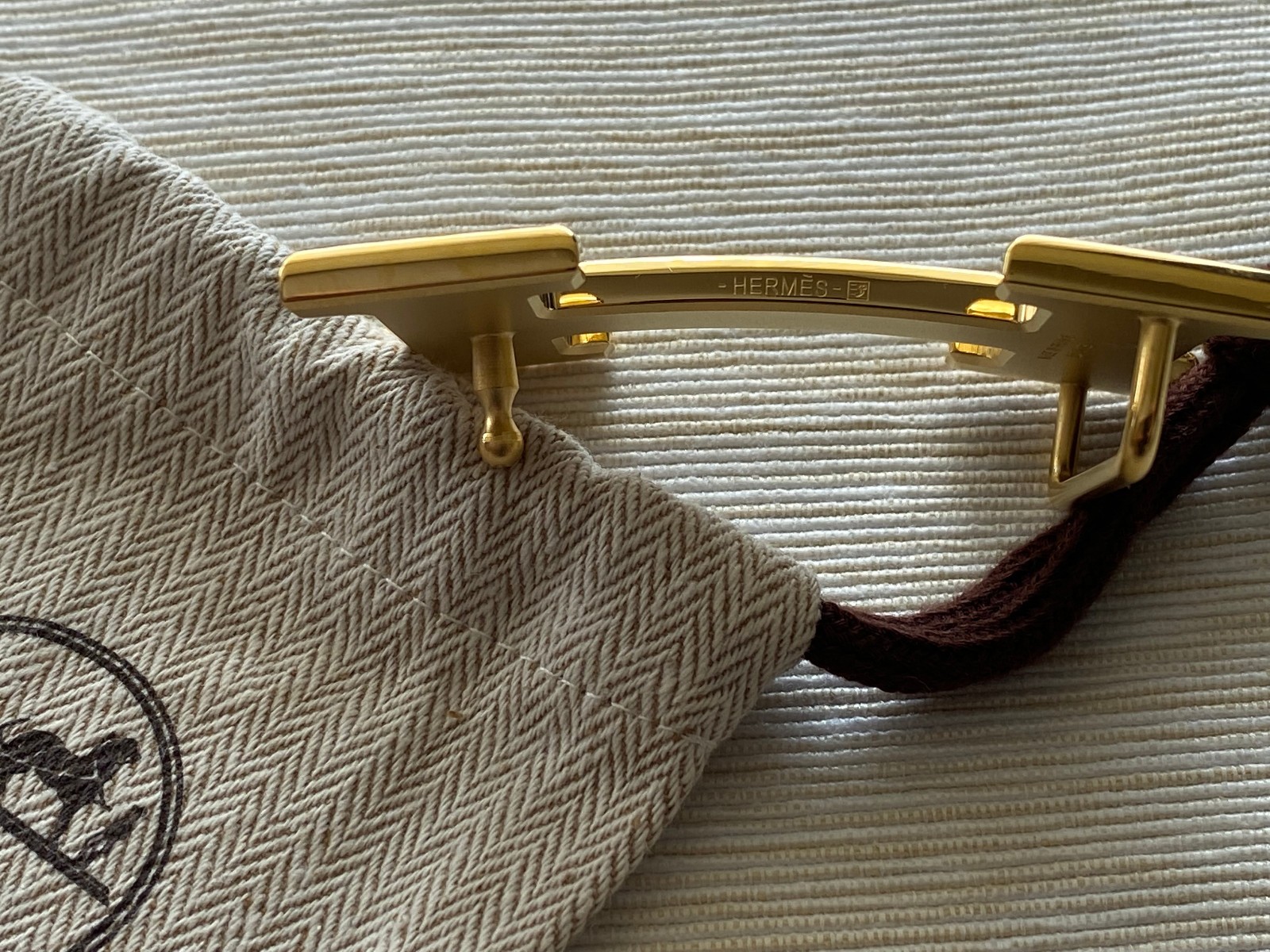 38mm H Belt Buckle Gold Brushed