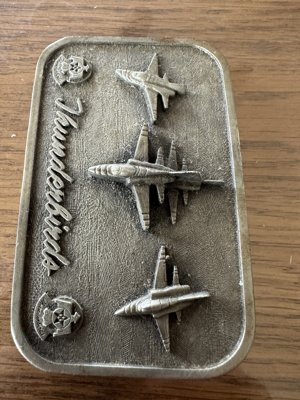 VTG 1980s U.S. Air Force Thunderbirds Squadron Souvenir Belt Buckle. DWK139