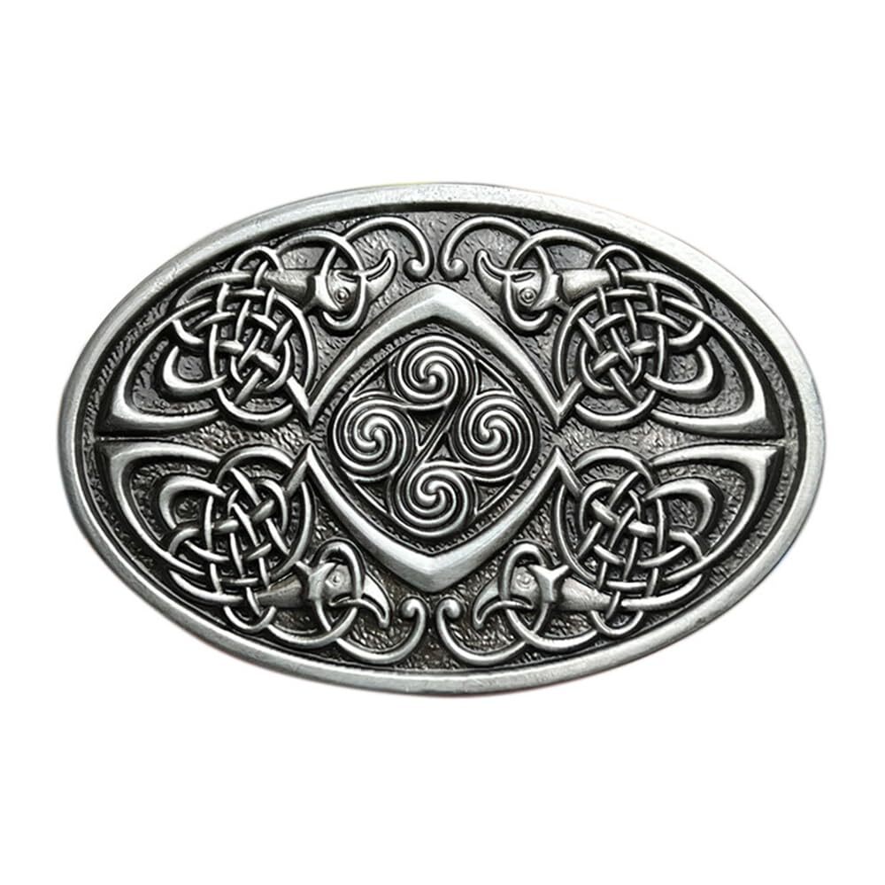 Irish Celtic Knot Belt Buckles for Men Women, Keltic Cowgirls Cowboy Belt Buckle