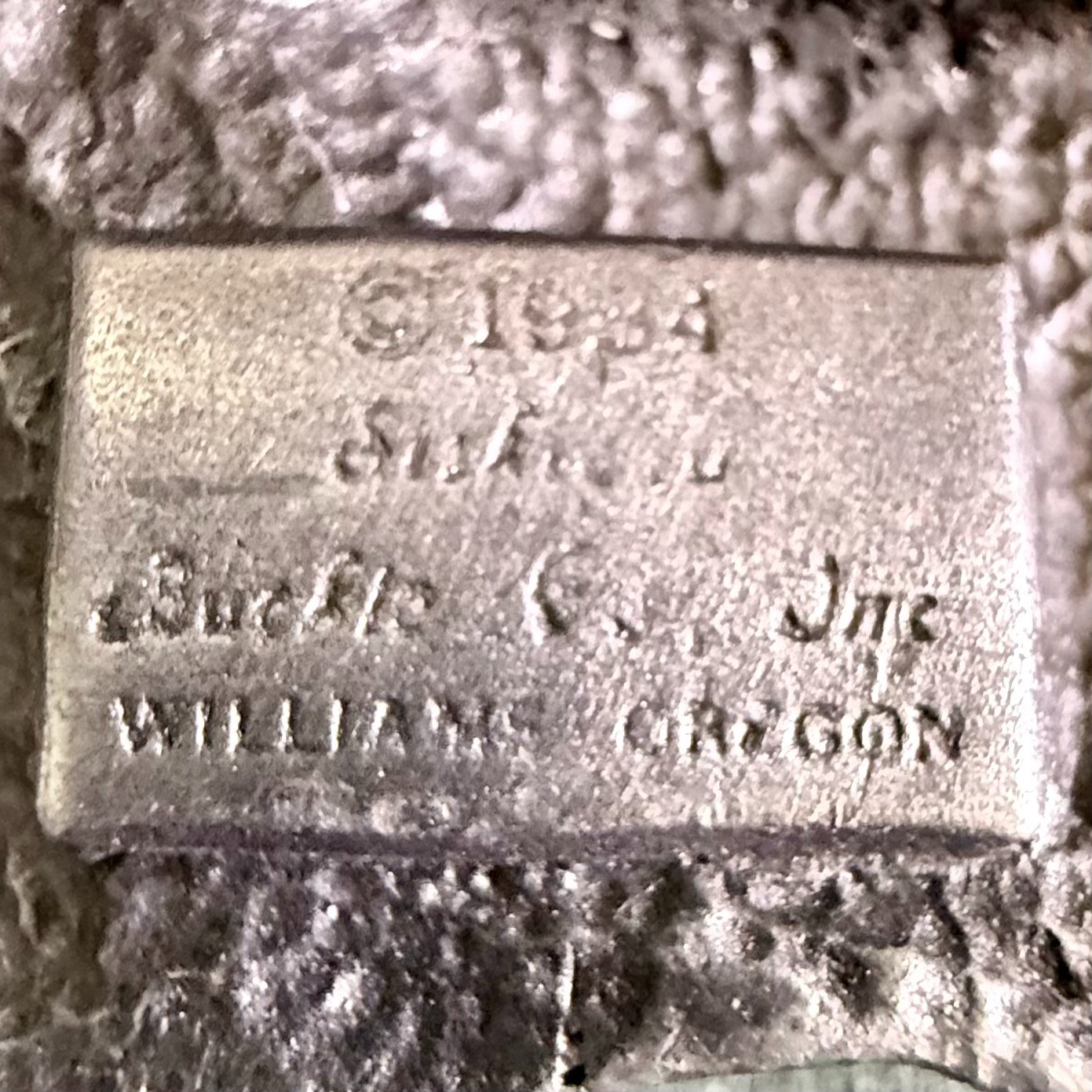 Vintage 1984 Siskiyou Railroads Built America Pewter Belt Buckle Train USA Made