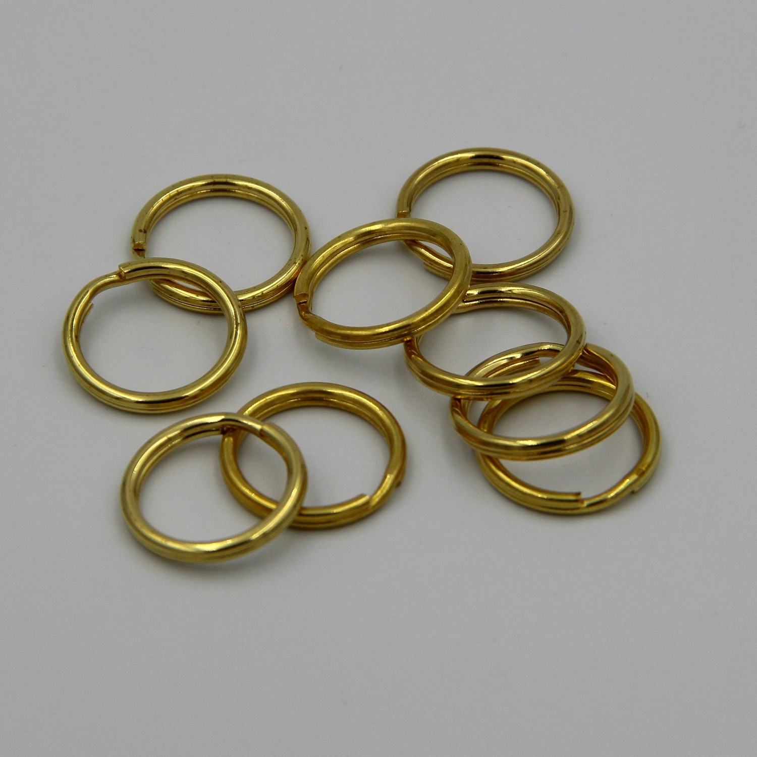Circle Brass Key Split Rings 35mm Gold Split Ring lot