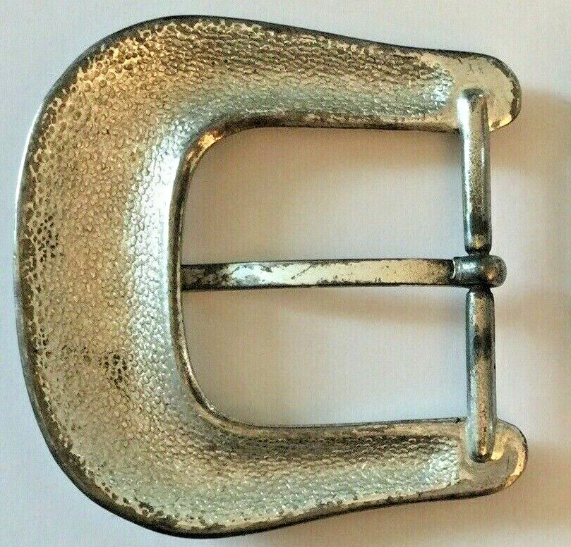 Antique Worn Western Floral Engraved Antique Belt Buckle 1 1/2&Prime;