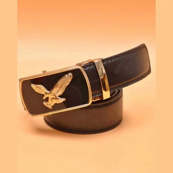 Men Eagle Decor Automatic Buckle Belt