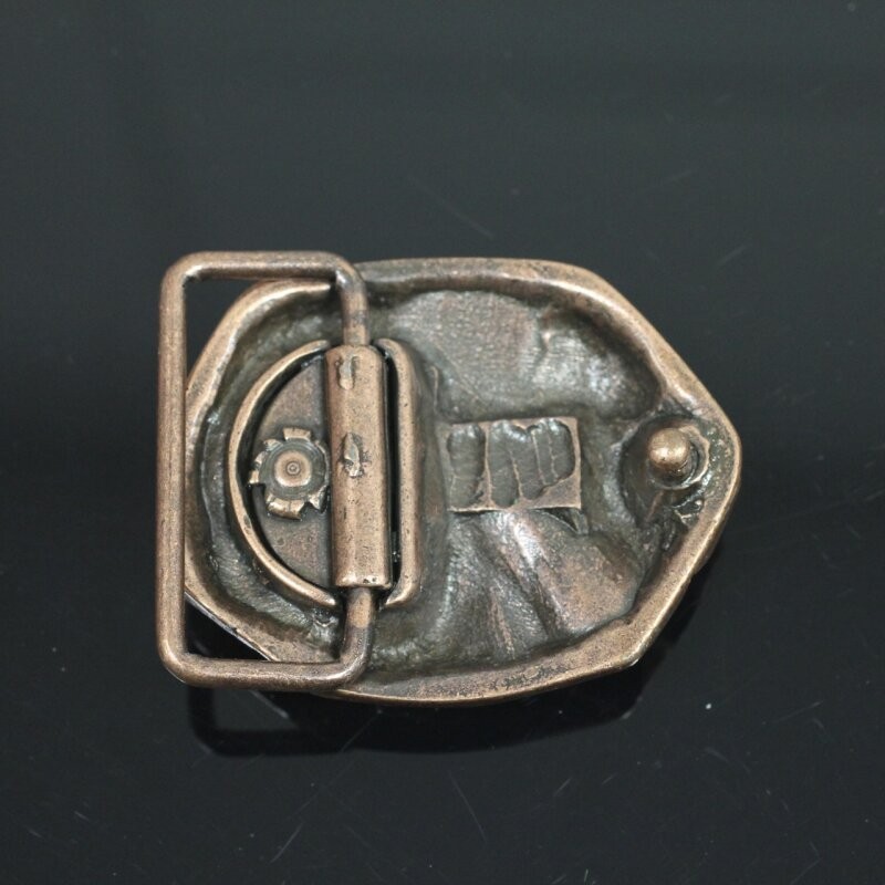 Punk Style Pyramid Textured Belt Buckle in Antique Copper, Craft Interchangeable Buckle