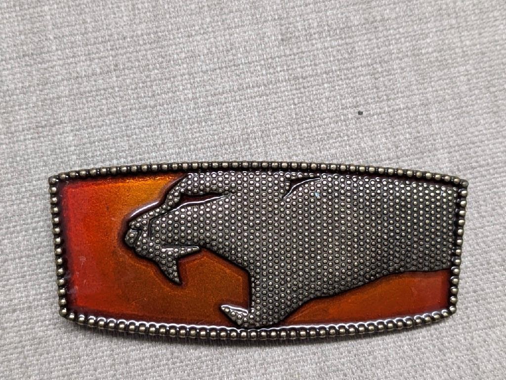 vintage Y2K belt buckle PANTHER cougar THUNDERCATS jaguar WESTER brass HOT TOPIC