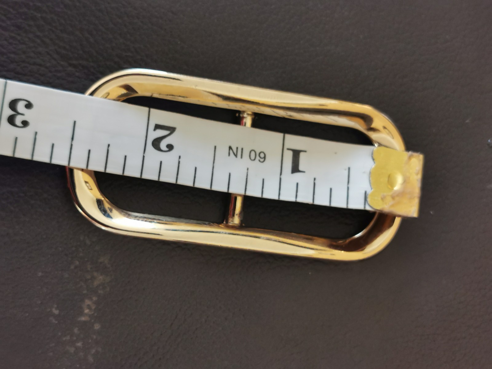 BELT BUCKLES 10993 2.5&Prime;X1&Prime; Gold Plated Made in Italy