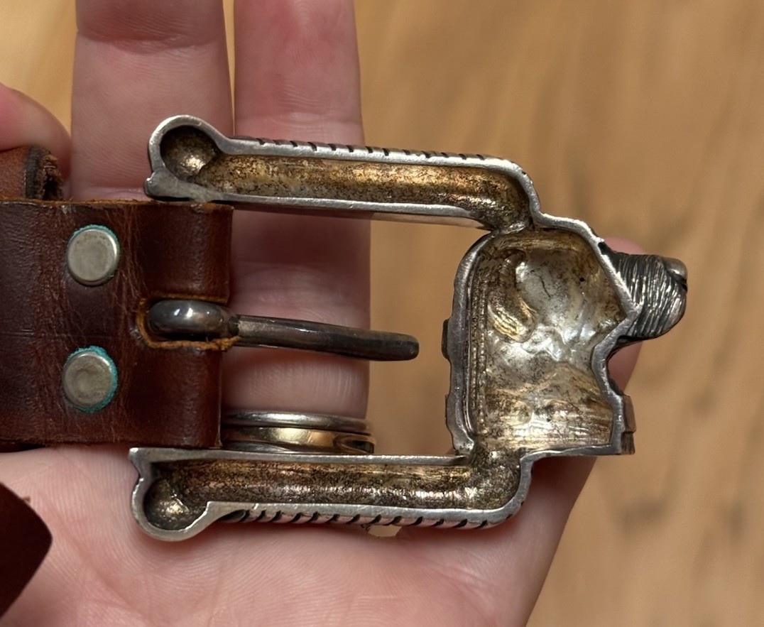 Vintage Barry Kieselstein Cord Sterling Silver Labrador Dog Belt Buckle Bracelet