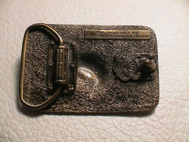 1988 BASS ANGLERS SPORTSMAN SOCIETY FISHING 3D LOOK METAL BRASS BELT BUCKLE!